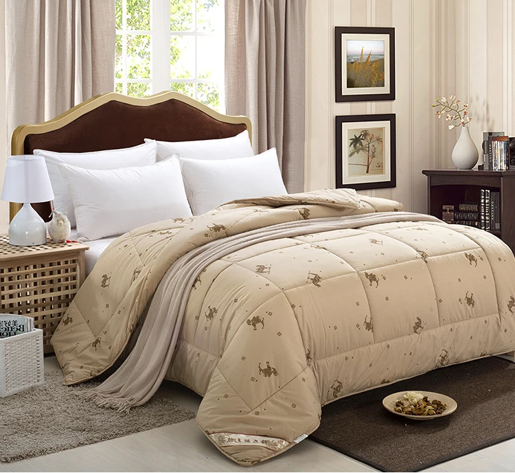 

Winter Comforter 100% Camel Hair Quilted Blanket Twin Comforters funda nordica 150 Bedspread alicoco hair duvet dekbedden doona