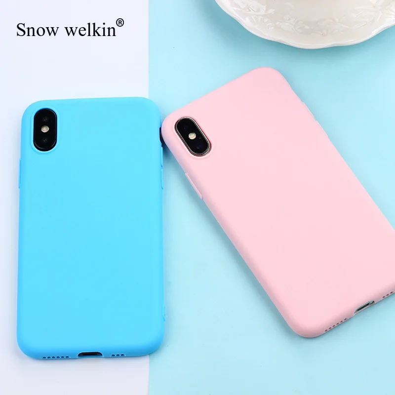 Candy Color Phone Case For iPhone 7 Case 6 6s 8 Plus 5 5s SE Solid Color Soft Matte TPU Back Cover For iPhone X Case XR XS MAX
Candy Color Phone Case For iPhone 7 Case 6 6s 8 Plus 5 5s SE Solid Color Soft Matte TPU Back Cover For iPhone X Case XR XS MAX
