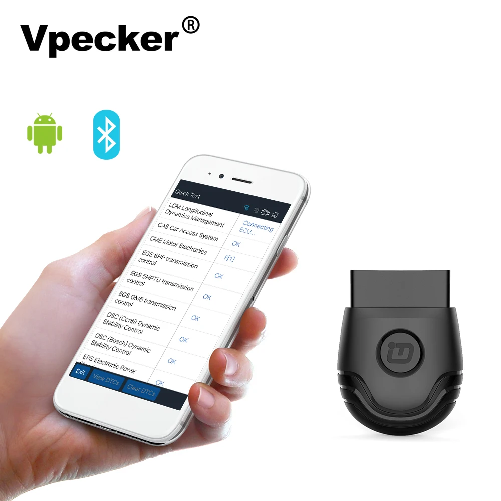 Vpecker PU-600 Bluetooth Car Auto Scanner Tool Full System OBD2 Scan BMW Engine ABS SRS DPF Oil Reset ODB2 Car Diagnostic Tool
Vpecker PU-600 Bluetooth Car Auto Scanner Tool Full System OBD2 Scan BMW Engine ABS SRS DPF Oil Reset ODB2 Car Diagnostic Tool