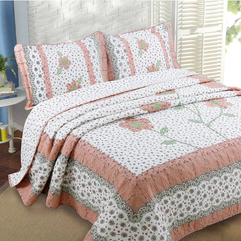 CHAUSUB Applique Bedspread Quilt Set 3pcs Cotton Coverlets 4pcs Quilted Bedding Pillowcase King Queen Size Embroidered Quilts
CHAUSUB Applique Bedspread Quilt Set 3pcs Cotton Coverlets 4pcs Quilted Bedding Pillowcase King Queen Size Embroidered Quilts