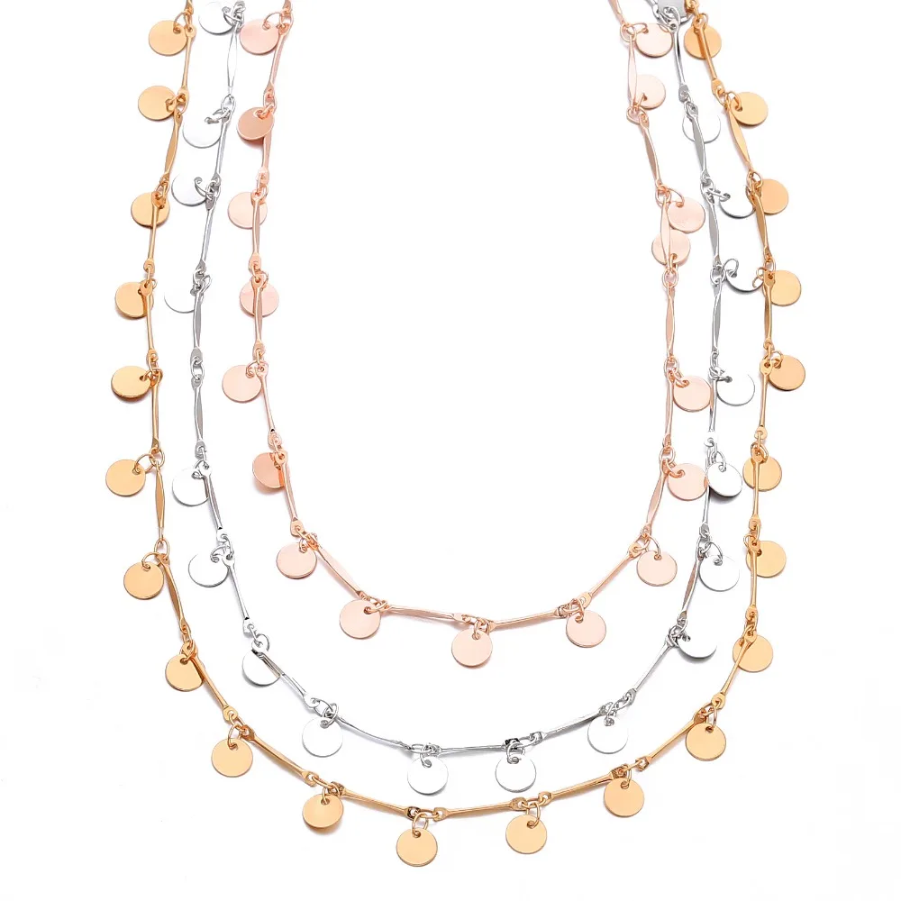 Boho Femme Collier Sequins Choker Multilayer Necklace For Women Charm Chain Statement Necklace bijoux Party Jewelry 2019 New
Boho Femme Collier Sequins Choker Multilayer Necklace For Women Charm Chain Statement Necklace bijoux Party Jewelry 2019 New