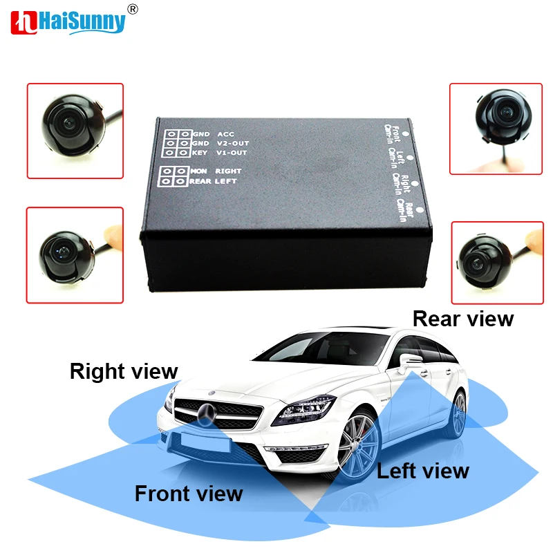 HaiSunny Panoramic 4CH 360 Degree Parking Video Assistance 4 Way Front Rear Left Right Side Camera Switch System For Monitor
HaiSunny Panoramic 4CH 360 Degree Parking Video Assistance 4 Way Front Rear Left Right Side Camera Switch System For Monitor
