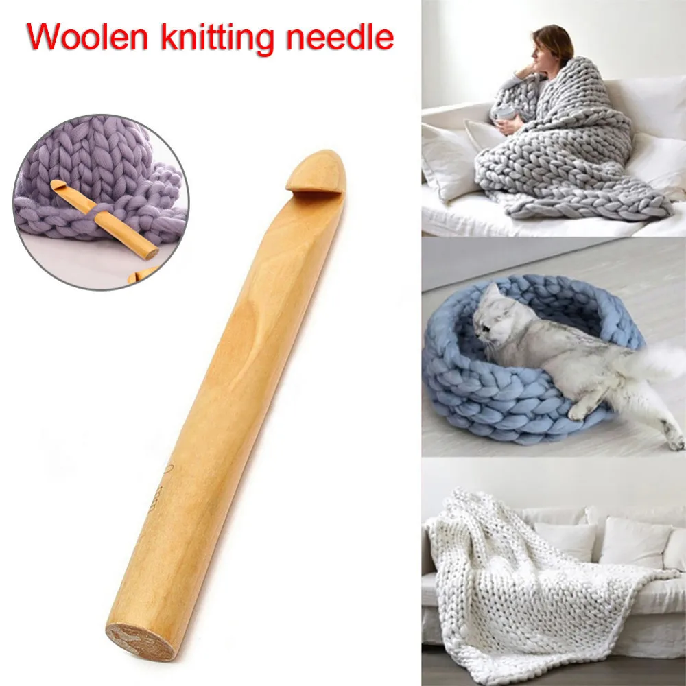 1pcs Big Size Bamboo Handle Crochet Hook Super Thick Yarn Iceland Knitting Weaving Needle Eco-Friendly DIY Craft Loom Tools
1pcs Big Size Bamboo Handle Crochet Hook Super Thick Yarn Iceland Knitting Weaving Needle Eco-Friendly DIY Craft Loom Tools