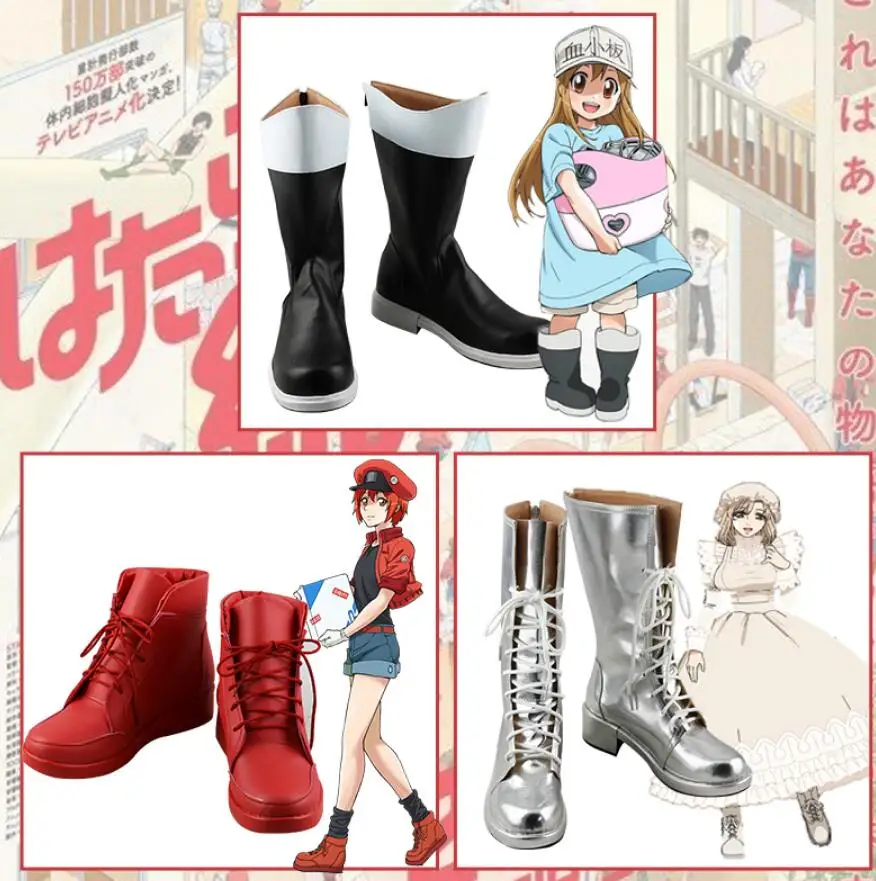 Anime cell At Work Regulatory T Cell Leucocyte Hataraku Saibou Killer Cosplay Red blood cosplay costume Shoes boots Custom
Anime cell At Work Regulatory T Cell Leucocyte Hataraku Saibou Killer Cosplay Red blood cosplay costume Shoes boots Custom