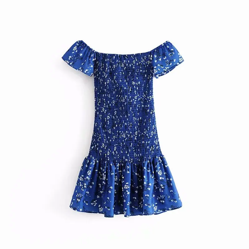 Women Floral Print Mini Dress Sweet Slash Neck Elastic Waist Short Sleeve Causal Female A Line Dresses FFZYQ287
Women Floral Print Mini Dress Sweet Slash Neck Elastic Waist Short Sleeve Causal Female A Line Dresses FFZYQ287