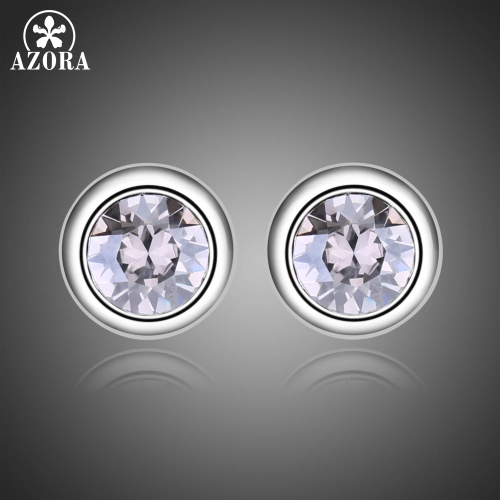 AZORA White Gold Color Elegant Sparkling Round Austrian Crystals Small Stud Earrings for Women Fashion Earrings Jewelry TE0319
AZORA White Gold Color Elegant Sparkling Round Austrian Crystals Small Stud Earrings for Women Fashion Earrings Jewelry TE0319