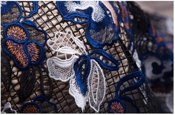 5yards high end Guipure lace fabric, navy blue venise lace fabric with white flowers, heavy embroidered lace 
5yards high end Guipure lace fabric, navy blue venise lace fabric with white flowers, heavy embroidered lace