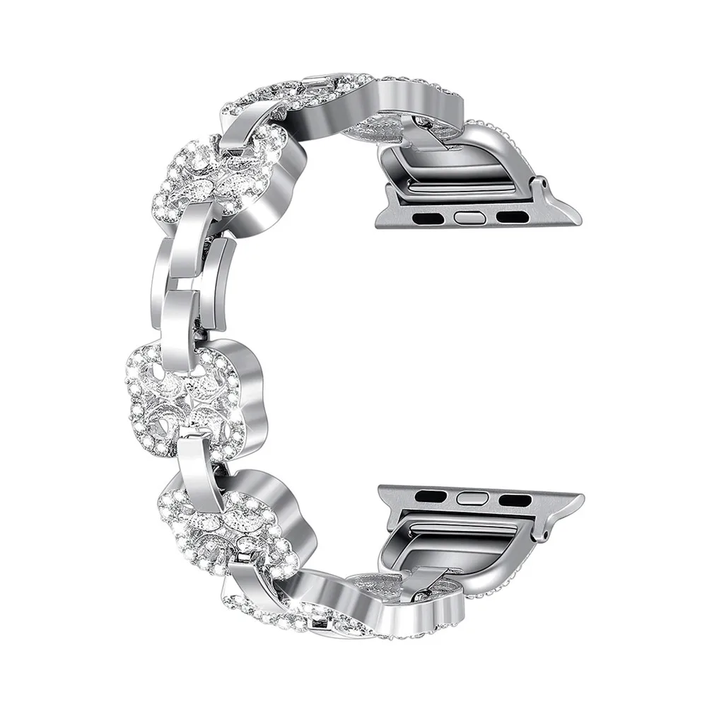 FOLOME Clover Bling Bands Stainless Steel Metal Replacement Wristband Sport Strap for iWatch Apple Watch Series 3/2/1 38mm 42mm
FOLOME Clover Bling Bands Stainless Steel Metal Replacement Wristband Sport Strap for iWatch Apple Watch Series 3/2/1 38mm 42mm