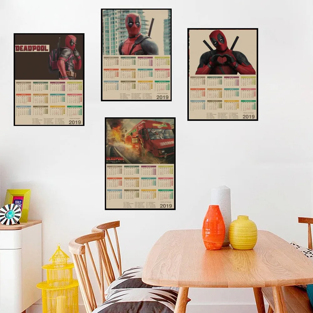 New Deadpool Marvel superhero Retro Posters decorative sticker Ryan Reynolds Movies & Videos Deadpool 2019 Calendar Poster art
New Deadpool Marvel superhero Retro Posters decorative sticker Ryan Reynolds Movies & Videos Deadpool 2019 Calendar Poster art