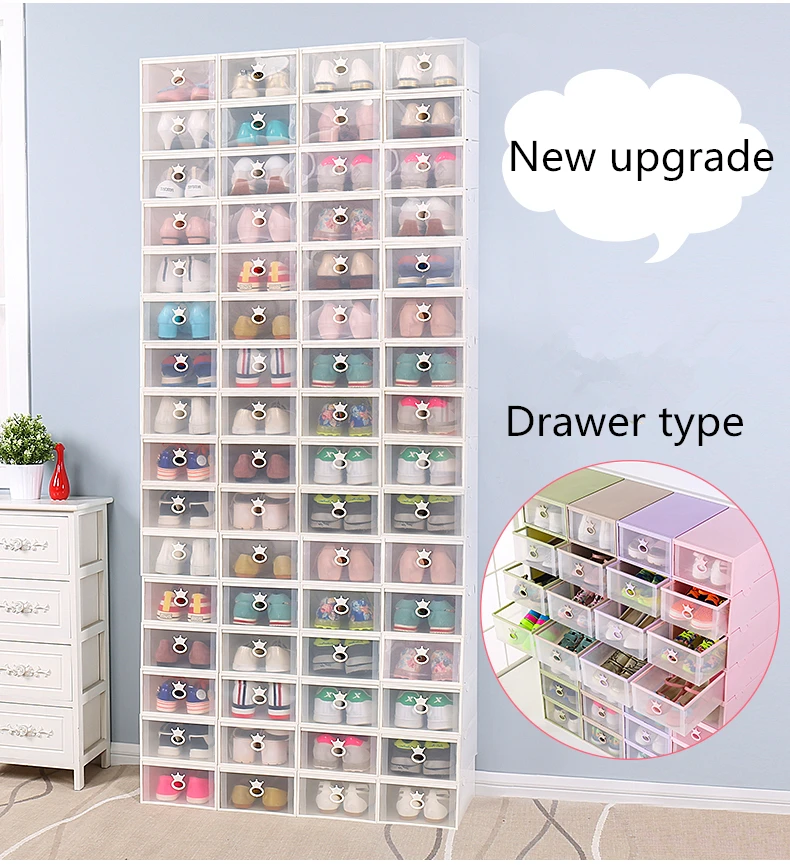 High quality Thick shoes boxes organizer transparent free combination for men and women dust plastic shoes storage box DHL 30PCS
High quality Thick shoes boxes organizer transparent free combination for men and women dust plastic shoes storage box DHL 30PCS