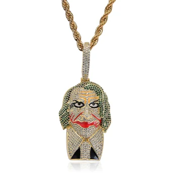 Zlxgirl Perfect color AAA Cubic Zircon clown shape pendant jewelry metal stainless steel chain hip hop high men couple necklace
Zlxgirl Perfect color AAA Cubic Zircon clown shape pendant jewelry metal stainless steel chain hip hop high men couple necklace
