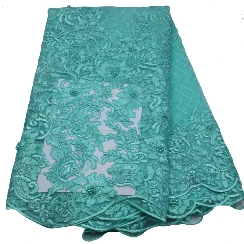 Bridal Nigerian Wedding Lace Trim 5 yard Teal Net Lace Fabric High Quality Pearl African Lace 2018 Embroidered Nigerian XY689B-3
Bridal Nigerian Wedding Lace Trim 5 yard Teal Net Lace Fabric High Quality Pearl African Lace 2018 Embroidered Nigerian XY689B-3