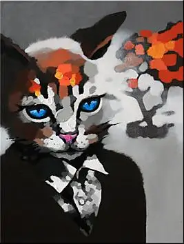 Top Artist High Skill Handmade Modern Funny Animal Hang Picture Hand-painted Gentleman Cat Wall Art Canavs Oil Painting Kid Room
Top Artist High Skill Handmade Modern Funny Animal Hang Picture Hand-painted Gentleman Cat Wall Art Canavs Oil Painting Kid Room