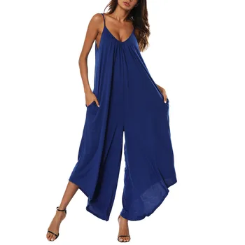 Sexy Women Ladies Summer Sleeveless Backless Solid Loose Long Playsuits Rompers summer cotton ladies Jumpsuit Fashion hot c0416
Sexy Women Ladies Summer Sleeveless Backless Solid Loose Long Playsuits Rompers summer cotton ladies Jumpsuit Fashion hot c0416