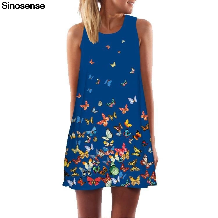 Women's Butterfly Printed Loose Swing Casual Short T-Shirt Dress 2019 A Line Summer Boho Dress Sexy Mini Beach Chiffon Dress
Women's Butterfly Printed Loose Swing Casual Short T-Shirt Dress 2019 A Line Summer Boho Dress Sexy Mini Beach Chiffon Dress