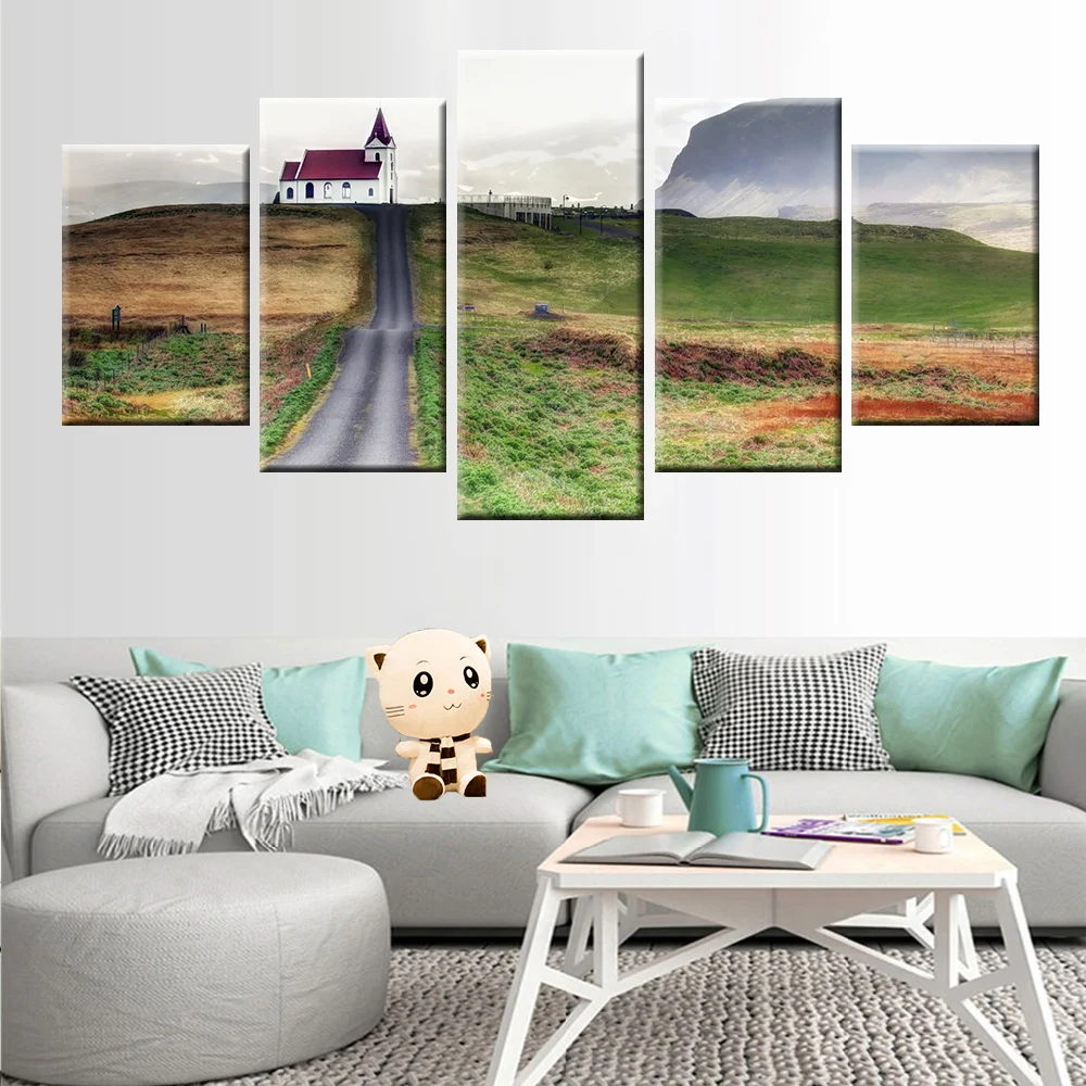 Modern home decor wall art church landscape painting poster modular 5 panel canvas painting for living room bedroom mural
Modern home decor wall art church landscape painting poster modular 5 panel canvas painting for living room bedroom mural