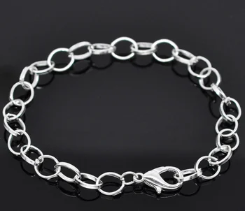 DoreenBeads silver color Lobster Clasp Link Bracelets Chain Bracelet 20cm(7-7/8"), 12 PCs
DoreenBeads silver color Lobster Clasp Link Bracelets Chain Bracelet 20cm(7-7/8"), 12 PCs