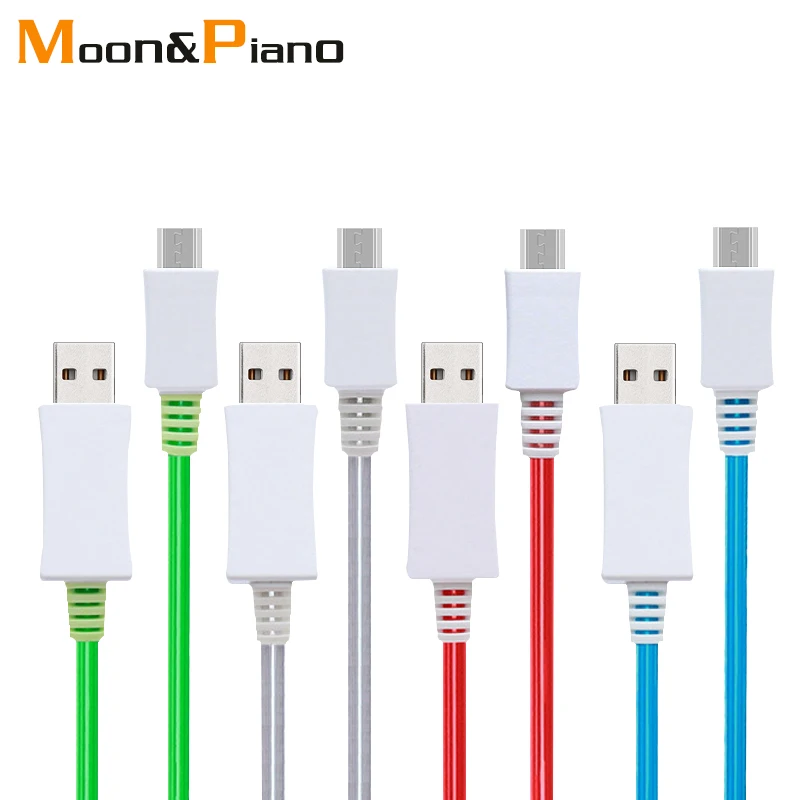 LED Lighting Micro USB Phone Cable Visible LED Flow Light Charging Data for Samsung HTC Android Phone Universal Phone Cables
LED Lighting Micro USB Phone Cable Visible LED Flow Light Charging Data for Samsung HTC Android Phone Universal Phone Cables