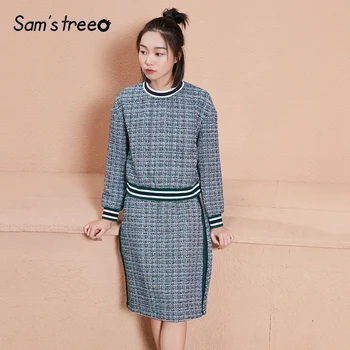 Samstree Winter Vintage Woman Sets Contrast Color Thread Two Pieces Suit Plaid Female Tops Girls A-line Skirts
Samstree Winter Vintage Woman Sets Contrast Color Thread Two Pieces Suit Plaid Female Tops Girls A-line Skirts