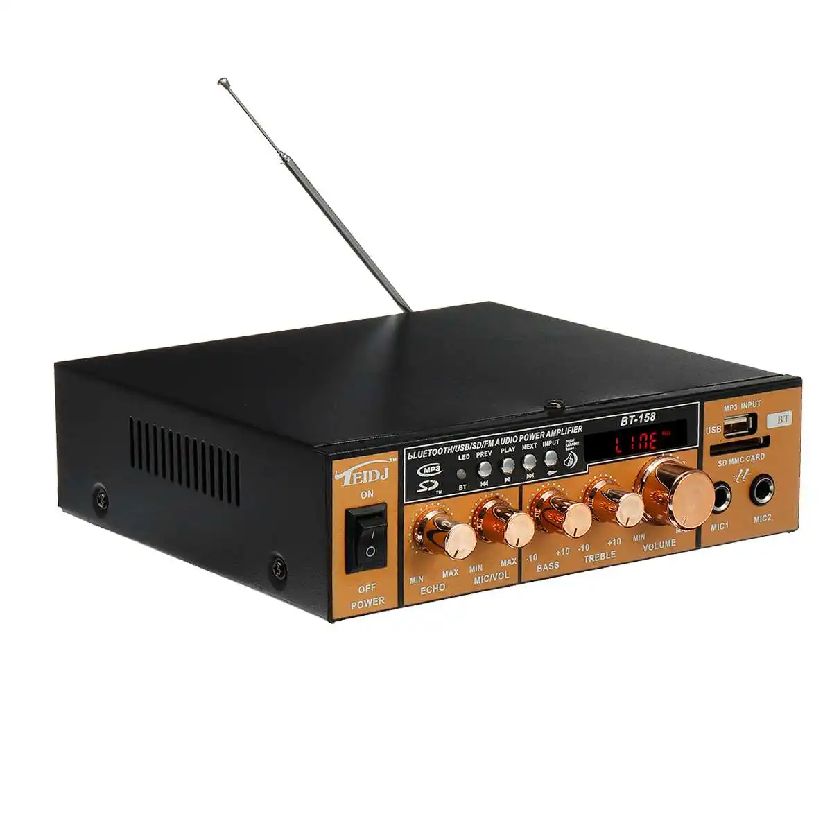 600W LCD Digital 2CH HIFI Audio Amplifier W/Remote Control 220V/12V bluetooth Amplifier Stereo Speaker FM Radio for Home Car
600W LCD Digital 2CH HIFI Audio Amplifier W/Remote Control 220V/12V bluetooth Amplifier Stereo Speaker FM Radio for Home Car