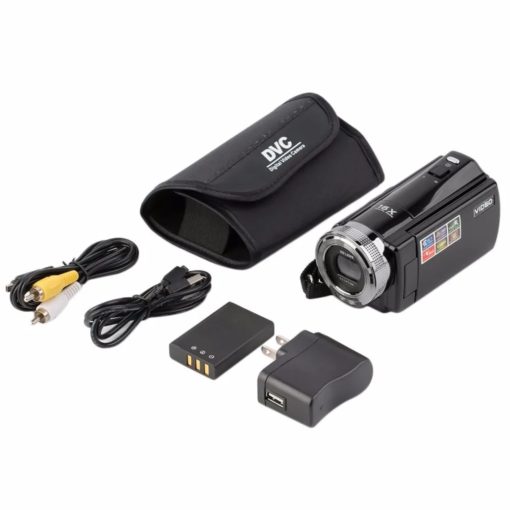 

Portable Video Camera 720P HD 16MP 16x Zoom 2.7'' TFT LCD Digital Video Camcorder Camera DV DVR Black Red 2018 hot worldwide