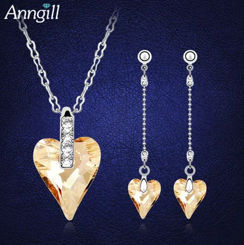 Elegant Crystal From Swarovski Love Heart Bridal Jewelry Sets Earrings Necklace Cristal Set Parure Bijoux Femme Wedding Jewelry
Elegant Crystal From Swarovski Love Heart Bridal Jewelry Sets Earrings Necklace Cristal Set Parure Bijoux Femme Wedding Jewelry