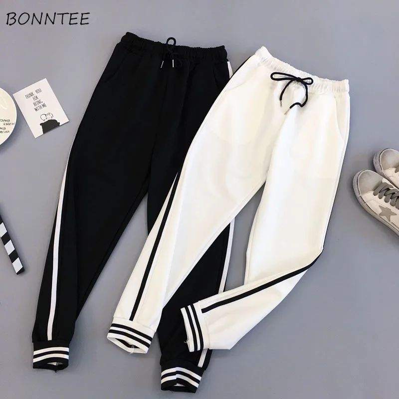 Pants Women Striped Pockets Drawstring Korean Style Leisure All-match Womens Summer High Waist Female Loose Trousers Chic 2019
Pants Women Striped Pockets Drawstring Korean Style Leisure All-match Womens Summer High Waist Female Loose Trousers Chic 2019