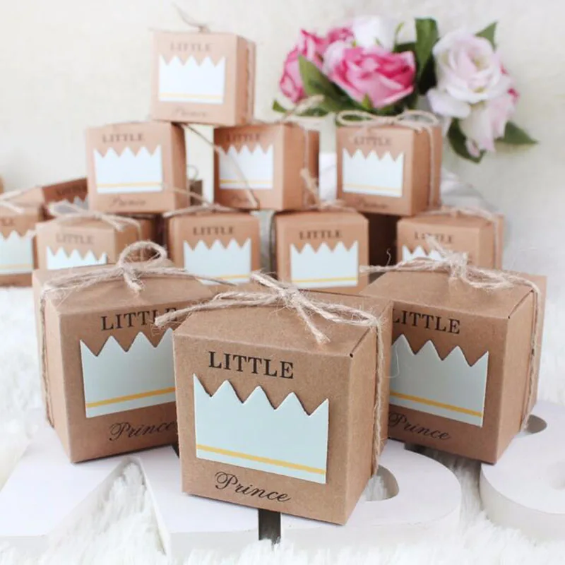 50pcs Little Prince Princess Brown Kraft Paper Baby Shower Gift Box Birthday Party Decorations Kids Vintage Candy Box Packaging
50pcs Little Prince Princess Brown Kraft Paper Baby Shower Gift Box Birthday Party Decorations Kids Vintage Candy Box Packaging