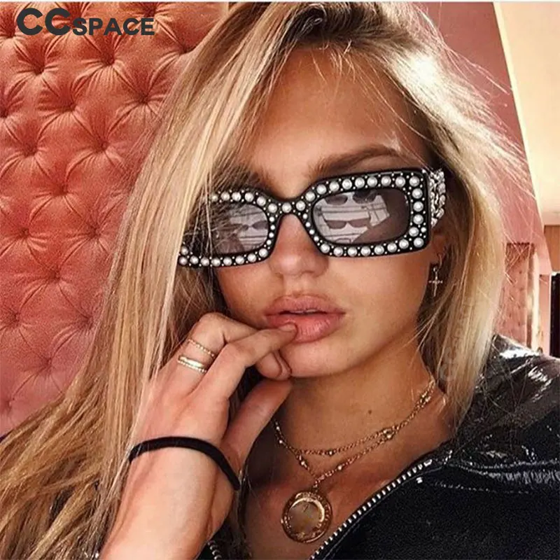 CCSPACE Full Pearl Rhinestone Frame Square Sunglasses For Women Celebrity Brand Glasses Designer Fashion Female Shades 45462
CCSPACE Full Pearl Rhinestone Frame Square Sunglasses For Women Celebrity Brand Glasses Designer Fashion Female Shades 45462