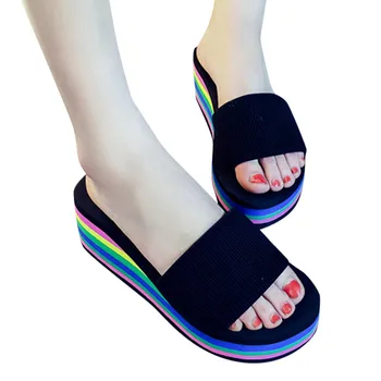Women Platform Slippers Home Summer Slippers Beach Slides Shoes Bath Slippers Wedge Beach Flip Flops High Heel Slippers @A23
Women Platform Slippers Home Summer Slippers Beach Slides Shoes Bath Slippers Wedge Beach Flip Flops High Heel Slippers @A23
