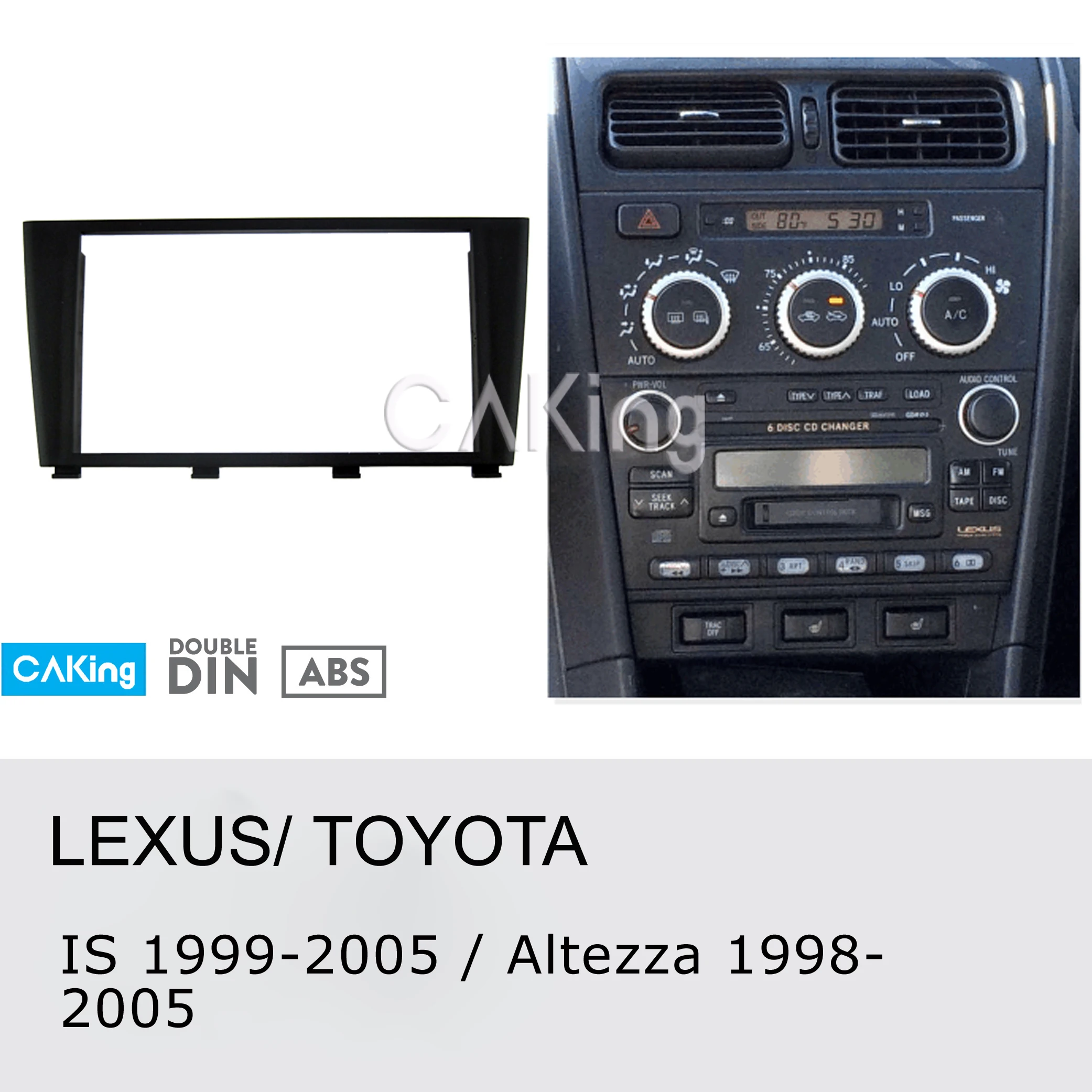 Car Fascia Radio Panel for Lexus IS 1999-2005; Toyota Altezza 1998-2005 Dash Fitting Kit Install Mount Facia Plate Cover Trim
Car Fascia Radio Panel for Lexus IS 1999-2005; Toyota Altezza 1998-2005 Dash Fitting Kit Install Mount Facia Plate Cover Trim