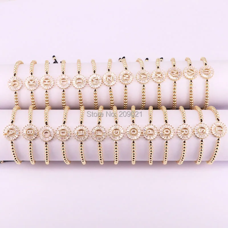 10Pcs Gold Color Micro Pave CZ 26 Alphabet Letter Braided Macrame Bracelet Fashion Jewelry
10Pcs Gold Color Micro Pave CZ 26 Alphabet Letter Braided Macrame Bracelet Fashion Jewelry