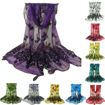 Women chiffon Neck scarf flower peacock embroidered lace scarf Femmes silk long soft elegant shawl new spring Muffler scarves
Women chiffon Neck scarf flower peacock embroidered lace scarf Femmes silk long soft elegant shawl new spring Muffler scarves