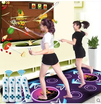 Somatosensory emitting thick double dance mat slimming HD TV interface dual wireless computer game
Somatosensory emitting thick double dance mat slimming HD TV interface dual wireless computer game