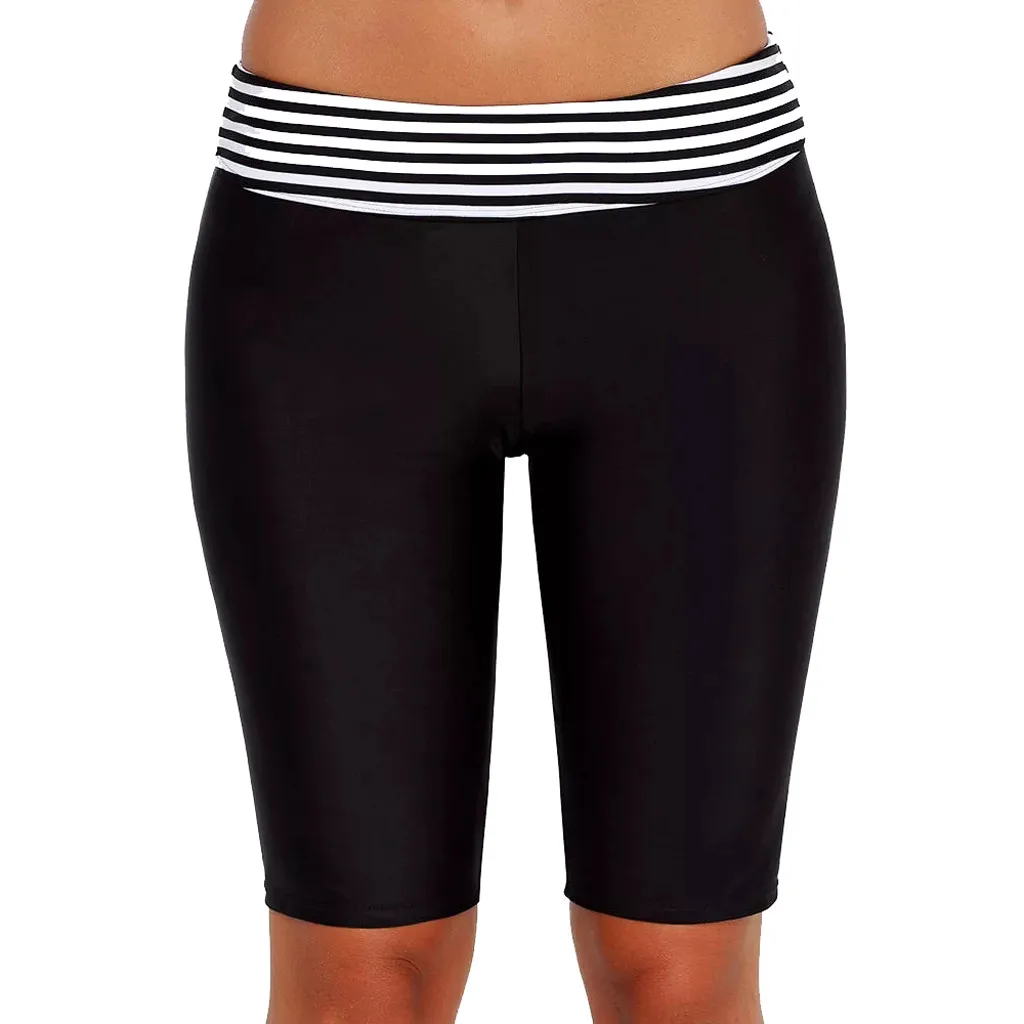Swim Shorts For Women 2019 Summer Knee Length Striped Patchwork Surfing Trunks Swimsuit Swimwear Bikini Bottoms Pants Beach Wear
Swim Shorts For Women 2019 Summer Knee Length Striped Patchwork Surfing Trunks Swimsuit Swimwear Bikini Bottoms Pants Beach Wear