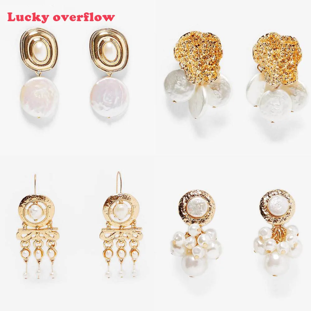 2019 Fashion Statement ZA Jewelry Imitation Pearl Oval Gold Dangle Earrings For Women Geometry Vintage Earrings CE0573/11
2019 Fashion Statement ZA Jewelry Imitation Pearl Oval Gold Dangle Earrings For Women Geometry Vintage Earrings CE0573/11