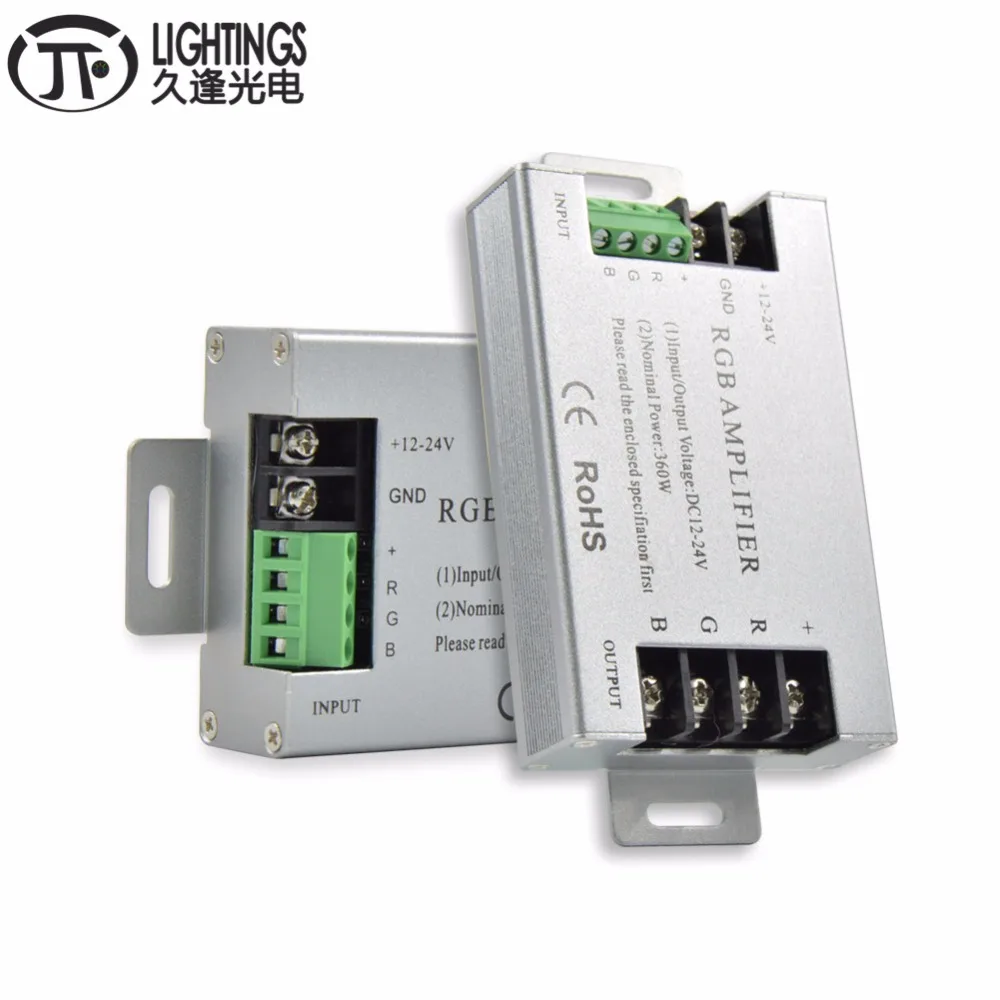 DC12V-24V 30A 360W Aluminum RGB led Amplifier controller 360W RGB Amplifier For RGB SMD 5050 3528 RGB LED Strip light 
DC12V-24V 30A 360W Aluminum RGB led Amplifier controller 360W RGB Amplifier For RGB SMD 5050 3528 RGB LED Strip light