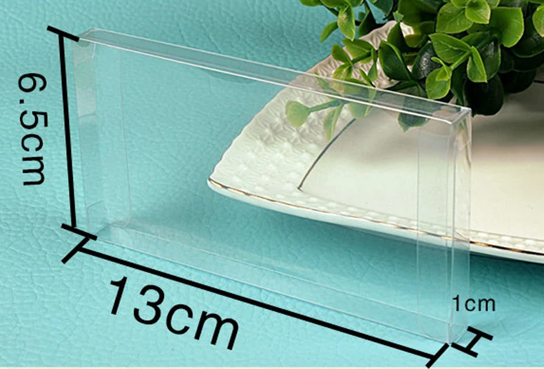 

20pcs 1*6.5*13cm Wedding PVC Box Clear Gift Craft Cosmetic Display Box Small Jewelry Packing Holder Transparent Plastic Box