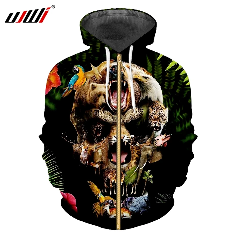UJWI Zipper Hoodies Man New Loose Tops 3D Printed Flower And Plant Skull Big Size 5Xl Unisex Zip Hooded Sweatshirts
UJWI Zipper Hoodies Man New Loose Tops 3D Printed Flower And Plant Skull Big Size 5Xl Unisex Zip Hooded Sweatshirts