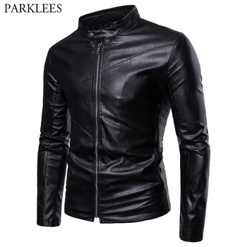 Classic Black Leather Jacket Men Jaqueta De Couro 2018 Winter Fashion Stand Collar Mens Pu Leather Jacket Zipper Casual Outwear
Classic Black Leather Jacket Men Jaqueta De Couro 2018 Winter Fashion Stand Collar Mens Pu Leather Jacket Zipper Casual Outwear