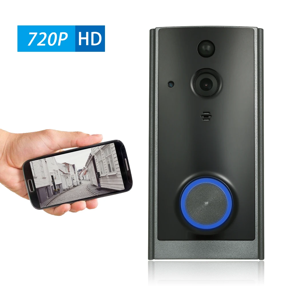 720P WiFi Visual Intercom Door Phone 2-way Audio Video Doorbell Support Infrared Night View PIR Android IOS APP Remote Control
720P WiFi Visual Intercom Door Phone 2-way Audio Video Doorbell Support Infrared Night View PIR Android IOS APP Remote Control
