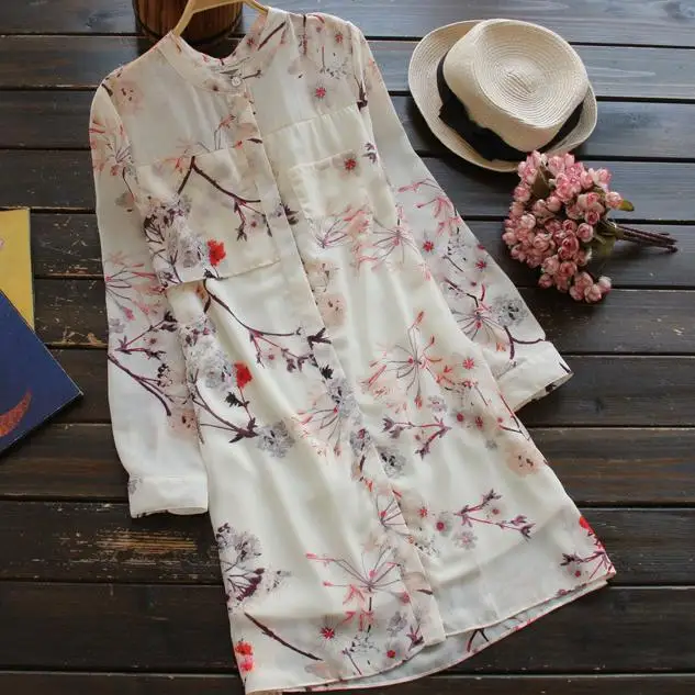 new fashion printing ink floral chiffon shirt collar long-sleeved long blouseT-shirt women shirt
new fashion printing ink floral chiffon shirt collar long-sleeved long blouseT-shirt women shirt