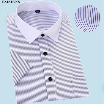 FAISIENS Plus Size 3XL 6XL 9XL 11XL 14XL Men Shirt Short Sleeve Solid & Stripe Blue White Pink Slim Fit Summer Mens Dress Shirts
FAISIENS Plus Size 3XL 6XL 9XL 11XL 14XL Men Shirt Short Sleeve Solid & Stripe Blue White Pink Slim Fit Summer Mens Dress Shirts