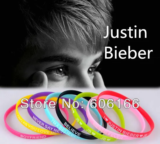 Mix Hot 200pcs 5mm Justin Bieber Belieber Silicone Bracelet Wristbands JB Fashion Jewelry Wholesale
Mix Hot 200pcs 5mm Justin Bieber Belieber Silicone Bracelet Wristbands JB Fashion Jewelry Wholesale