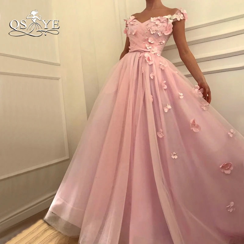 QSYYE 2019 Pink Formal Evening Dresses Elegant Off Shoulder Sweetheart 3D Floral Flowers Floor Length Tulle Long Prom Dress
QSYYE 2019 Pink Formal Evening Dresses Elegant Off Shoulder Sweetheart 3D Floral Flowers Floor Length Tulle Long Prom Dress