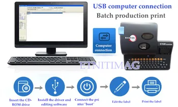 S710E Cable Marker ID Printer Tube Marking Machine Electronic Lettering Machine Connect PC Ferrule Printing Machine Give Ribbon
S710E Cable Marker ID Printer Tube Marking Machine Electronic Lettering Machine Connect PC Ferrule Printing Machine Give Ribbon