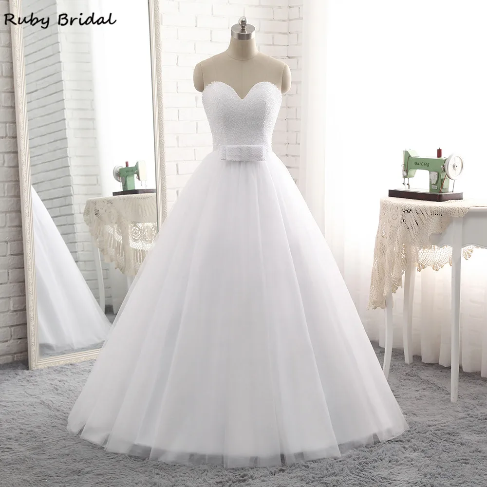 Ruby Bridal 2017 Elegant Vestido De Noiva Long Ball Gown Wedding Dresses Cheap White Tulle Beaded Strapless Bridal Gown PW70
Ruby Bridal 2017 Elegant Vestido De Noiva Long Ball Gown Wedding Dresses Cheap White Tulle Beaded Strapless Bridal Gown PW70