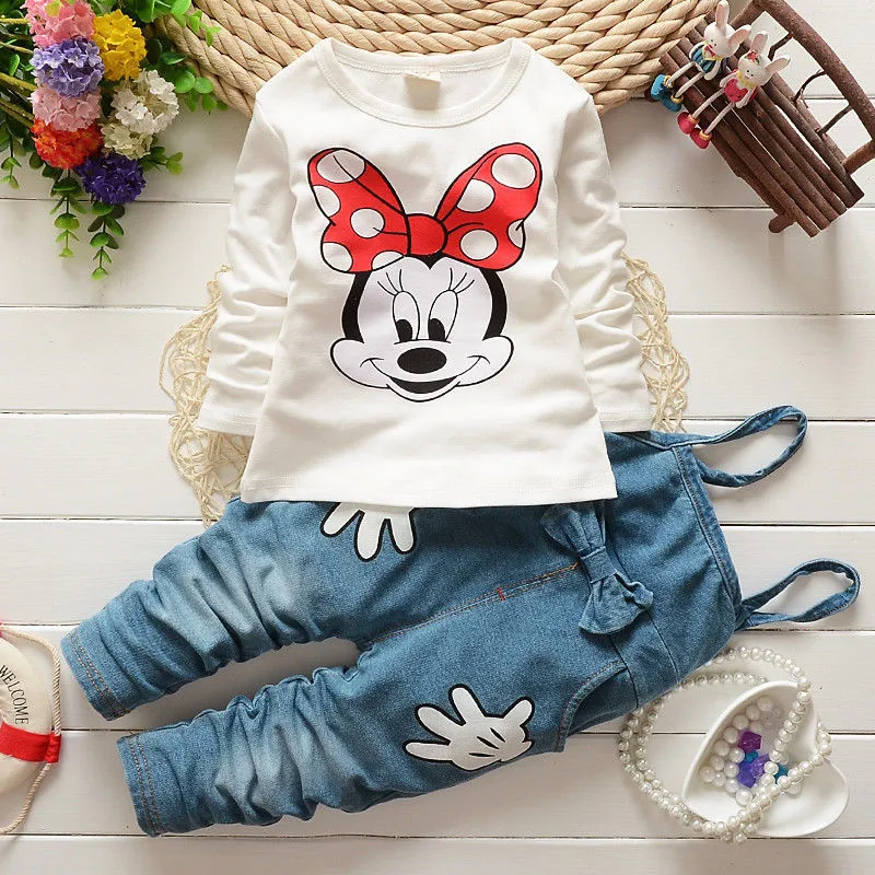 Kids Girls Cartoon Minnie Mouse Set Clothing Costume T-shirt Tops+Bow Tie Denim Bib Pants 2PCS Casual Toddlers Children's Set
Kids Girls Cartoon Minnie Mouse Set Clothing Costume T-shirt Tops+Bow Tie Denim Bib Pants 2PCS Casual Toddlers Children's Set