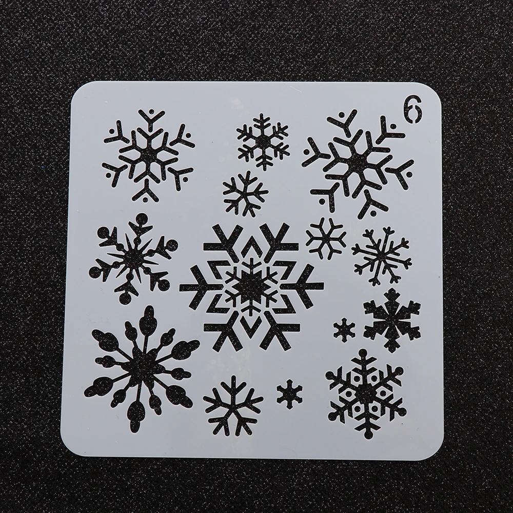 Снежинка DIY ремесла полые многослойные трафареты для настенной живописи штамп