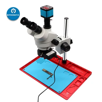 Simul Focal Continuous Zoom 3.5-90X Trinocular Stereo Microscope+21MP HDMI/VGA Microscope Camera+144 LED Light Phone PCB Repair
Simul Focal Continuous Zoom 3.5-90X Trinocular Stereo Microscope+21MP HDMI/VGA Microscope Camera+144 LED Light Phone PCB Repair